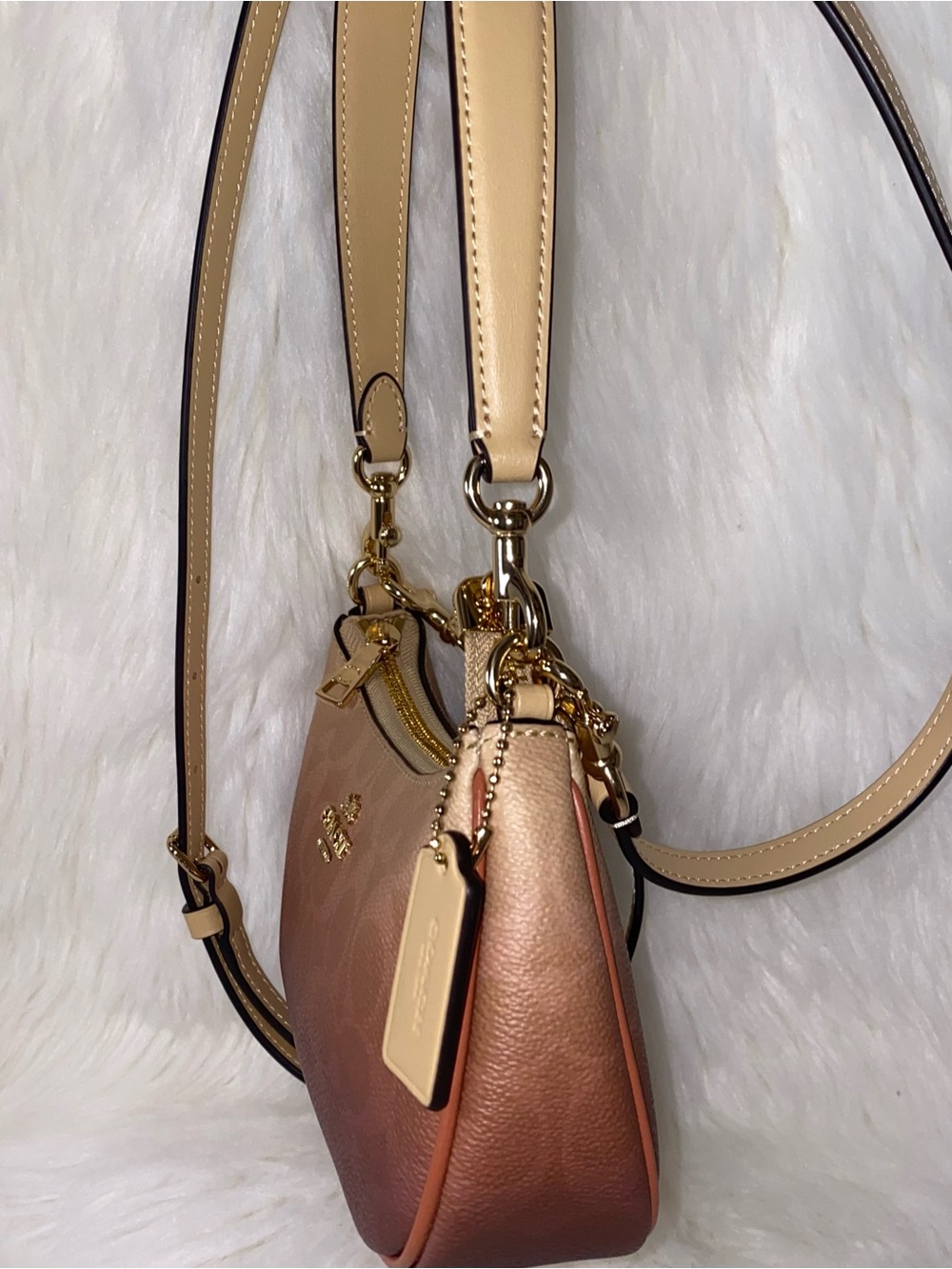 Coach purse Teri Mini Crossbody Bag In Ombre Signature Canvas New - Picture 12 of 15